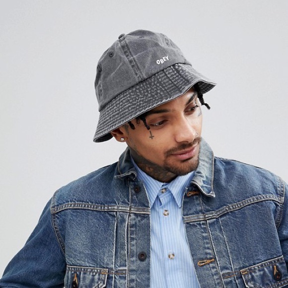 obey bucket hat with string